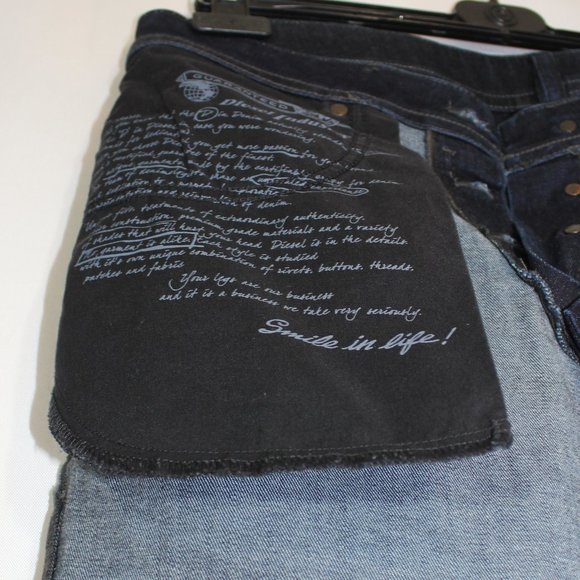 Diesel Buster Men Blue Jeans 0607A  stretch regular slim tapered   W31 L32 - Picture 8 of 12